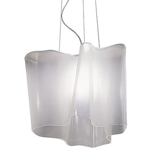Artemide, Artemide Logico Hängelampe 1fl Länge 40 cm weiß, Pendelleuchte Logico grande glas weiß einzeln - Artemide weiß en glas