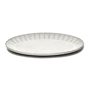 Serax, Inku Teller / Oval Large - 30 x 21 cm - Serax weiß en keramik, Teller Inku keramik weiß / Oval Large - 30 x 21 cm - Serax weiß en keramik