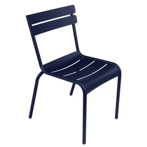 Fermob, Luxembourg Stapelbarer Stuhl / Aluminium - Fermob blau en metall, Stapelbarer Stuhl Luxembourg metall blau / Aluminium - Fermob blau en metall