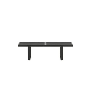 Vitra, Nelson Bench Bank / L 122 cm - By George Nelson, 1946 - Vitra schwarz en holz, Bank Nelson Bench holz schwarz / L 122 cm - By George Nelson, 1946 - Vitra schwarz en holz