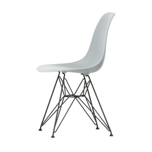Vitra, DSR - Eames Plastic Side Chair Stuhl / (1950) - Schwarze Beine - Vitra grau en plastikmaterial, Stuhl DSR - Eames Plastic Side Chair plastikmaterial grau / (1950) - Schwarze Beine - Vitra grau en plastikmaterial