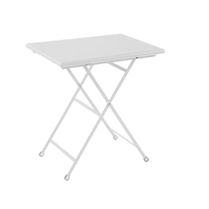 Emu, Emu Arc en Ciel Klapptisch rechteckig, Klapptisch Arc en Ciel metall weiß Klapptisch - 70 x 50 cm - Emu weiß en metall
