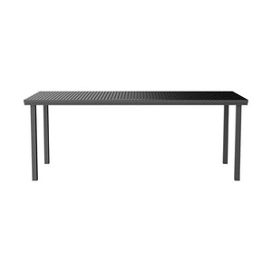 Nine, rechteckiger Tisch 19 Outdoors metall schwarz / 200,5 x 90 cm - Aluminium - NINE schwarz en metall, rechteckiger Tisch 19 Outdoors metall schwarz / 200,5 x 90 cm - Aluminium - NINE schwarz en metall