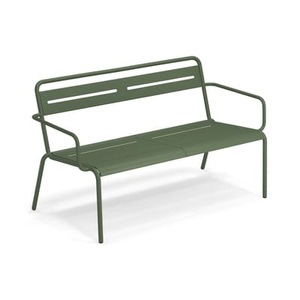 Emu, Star Stapelbare Bank / Mit Armlehnen - L 129 cm - Emu grün en metall, Stapelbare Bank Star metall grün / Mit Armlehnen - L 129 cm - Emu grün en metall
