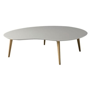 Sentou Edition, Couchtisch Lalinde XXL grau holz natur Nierentisch / L 130 cm / Tischbeine aus Holz - Sentou Edition grau en holz, Couchtisch Lalinde XXL haricot grau holz natur Nierentisch / L 130 cm / Tischbeine aus Holz - Sentou Edition holz natur en holz