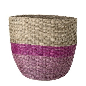 Bloomingville, Bloomingville Aufbewahrungskorb, Korb faser rosa beige / Seegras - Bloomingville beige en faser