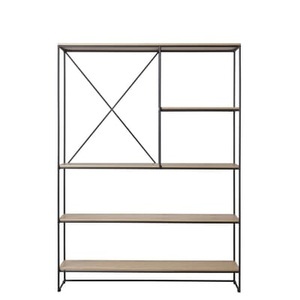 Fritz Hansen, Planner Large Regal / MC520 - L 121 x H 165 cm - Fritz Hansen schwarz/holz natur en metall/holz, Regal Planner Large metall schwarz holz natur / MC520 - L 121 x H 165 cm - Fritz Hansen holz natur en holz