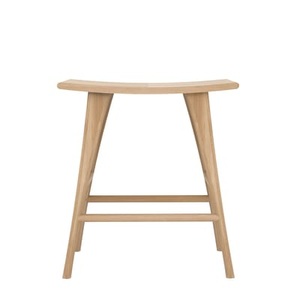 Ethnicraft, Barhocker Osso holz natur / Eiche massiv - H 61 x L 57 cm - Ethnicraft holz natur en holz, Barhocker Osso holz natur / Eiche massiv - H 61 x L 57 cm - Ethnicraft holz natur en holz