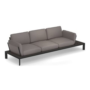 Emu, Tami Sofa / 3 Plätze - L 277 cm - Emu grau en metall/textil, Gartensofa 3-Sitzer Tami metall textil grau / 3 Plätze - L 277 cm - Emu grau en textil