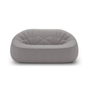 Cinna, Ottoman Gartensofa 2-Sitzer / Kunstleder - L 165 cm - Cinna grau en leder, Gartensofa 2-Sitzer Ottoman leder grau / Kunstleder - L 165 cm - Cinna grau en leder