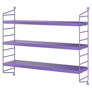 String Furniture, Regal String® Pocket holz violett / L 60 x H 50 cm - String Furniture violett en holz, Regal String® Pocket holz violett / L 60 x H 50 cm - String Furniture violett en holz