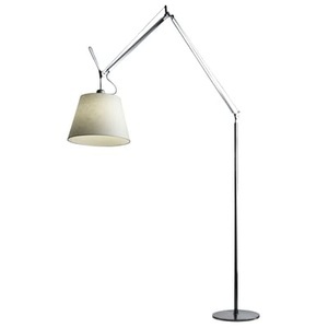 Artemide, Tolomeo Mega Stehleuchte - Artemide beige en metall/papierfaser, Stehleuchte Tolomeo Mega metall papierfaser beige / Ø 36 cm - H 148 bis 327 cm - Artemide beige en papierfaser