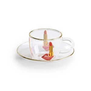 Seletti, Toiletpaper - Tongue Kaffeetasse - Seletti bunt en glas, Kaffeetasse Toiletpaper - Tongue glas bunt - Seletti bunt en glas