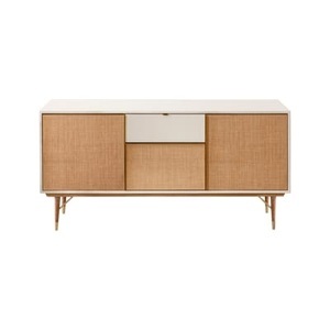 Red Edition, TV Möbel / L 160 x H 80 cm - Naturfaser & Lack - RED Edition weiß en faser/holz, TV Möbel faser holz weiß / L 160 x H 80 cm - Naturfaser & Lack - RED Edition weiß en holz