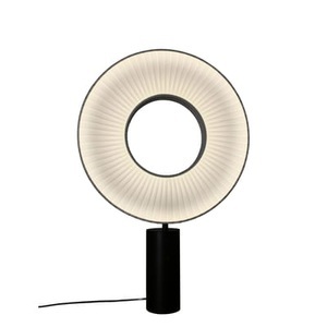 Dix Heures Dix, Iris Tischleuchte LED / beidseitige Double-Flux-Beleuchtung - Dix Heures Dix weiß/beige en metall/textil, Tischleuchte Iris LED metall textil weiß beige LED / beidseitige Double-Flux-Beleuchtung - Dix Heures Dix beige en textil