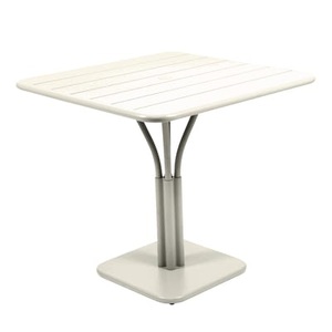 Fermob, quadratischer Tisch Luxembourg metall grau / 80 x 80 cm - Mittiger Fuß - Fermob grau en metall, quadratischer Tisch Luxembourg metall grau / 80 x 80 cm - Mittiger Fuß - Fermob grau en metall