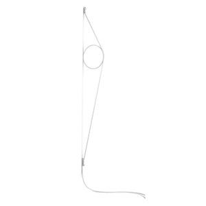 Flos, Wirering Wandleuchte / LED - H 208 cm - Flos weiß en metall, Wandleuchte Wirering metall weiß / LED - H 208 cm - Flos weiß en metall