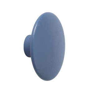 Muuto, The Dots Wood Wandhaken / Größe M - Ø 13 cm - Muuto blau en holz, Wandhaken The Dots Wood holz blau / Größe M - Ø 13 cm - Muuto blau en holz