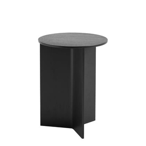 Hay, Slit Wood Beistelltisch / Hoch - Ø 35 X H 47 cm / Holz - Hay schwarz en holz, Beistelltisch Slit Wood holz schwarz / Hoch - Ø 35 X H 47 cm / Holz - Hay schwarz en holz