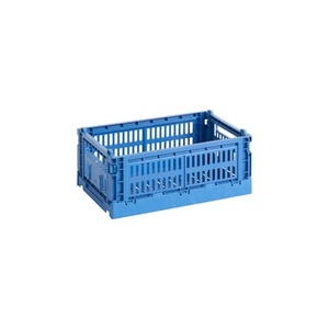Hay, Hay - Korb COLOUR CRATE - lichtblau - Recycling-Polyester - 17/26.5/10.5 cm, Korb Colour Crate plastikmaterial blau Small / 17 x 26,5 cm - Recycelt - Hay blau en plastikmaterial