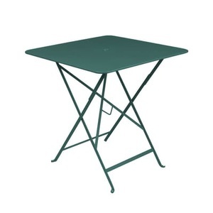 Fermob, Bistro Klapptisch 71 x 71 cm - Klapptisch - Mit Loch für Sonnenschirm - Fermob grün en metall, Klapptisch Bistro metall grün 71 x 71 cm - Klapptisch - Mit Loch für Sonnenschirm - Fermob grün en metall