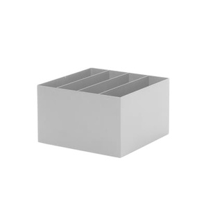 ferm living, Ferm Living-Plant Box Divider, Light Grey, Staufach metall grau in Fächer unterteilt / Für Plant Box Blumenkasten mit Beinen - Ferm Living grau en metall