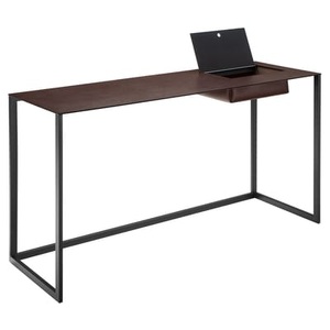 Zanotta, Calamo Schreibtisch / Konsole - L 130 cm x T 45 cm - Zanotta braun en leder, Schreibtisch Calamo leder braun / Konsole - L 130 cm x T 45 cm - Zanotta braun en leder