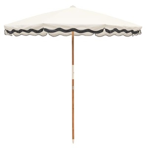 BUSINESS & PLEASURE, The Amalfi Sonnenschirm / Ø 230 cm - - BUSINESS & PLEASURE weiß en textil, Sonnenschirm The Amalfi textil holz weiß / Ø 230 cm - - BUSINESS & PLEASURE weiß en textil