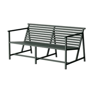 Nine, Bank mit Rückenlehne 19 Outdoors Lounge metall grün / L 145 cm - NINE grün en metall, Bank mit Rückenlehne 19 Outdoors Lounge metall grün / L 145 cm - NINE grün en metall