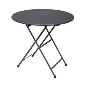 Emu, Emu Arc en Ciel Klapptisch rund, Klapptisch Arc en Ciel metall braun Ø 80 cm - zusammenklappbar - Emu braun en metall