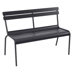 Fermob, Fermob Luxembourg Stapelbank anthrazit, Bank mit Rückenlehne Luxembourg metall grau 2-/3-Sitzer / L 118 cm - Fermob grau en metall