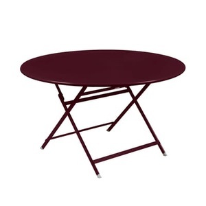 Fermob, Caractère Klapptisch / Ø 128 cm - 7 personnes - Fermob rot en metall, Klapptisch Caractère metall rot / Ø 128 cm - 7 Personen - Fermob en