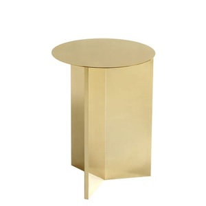 Hay, Slit Round Beistelltisch / Hoch - Ø 35 X H 47 cm - Hay gold/metall en metall, Beistelltisch Slit Metal gold metall / Hoch - Ø 35 X H 47 cm - Hay metall en metall