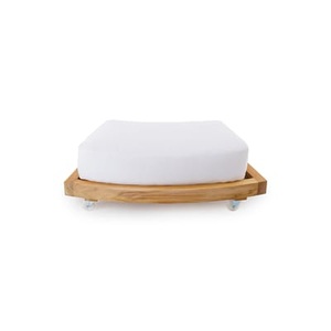 Unopiu, Fußstütze holz natur / Couchtisch mit Rollen / Für das runde Sofa Pevero - Unopiu holz natur en holz, Fußstütze holz natur / Couchtisch mit Rollen / Für das runde Sofa Pevero - Unopiu holz natur en holz