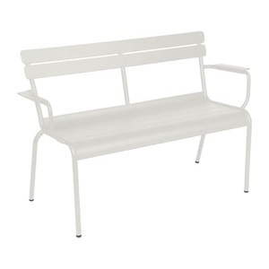 Fermob, Luxembourg Bank mit Rückenlehne / 2-Sitzer - L 131 cm - Fermob grau en metall, Bank mit Rückenlehne Luxembourg metall grau / 2-Sitzer - L 131 cm - Fermob grau en metall