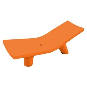 SLIDE, Low Lita Lounge Liege - Slide weiß en plastikmaterial, Feststehender Liegestuhl Low Lita Lounge plastikmaterial weiß - Slide weiß en plastikmaterial