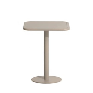 Petite Friture, Week-end Bistrot quadratischer Tisch / 60 x 60 cm - Aluminium - Petite Friture en, quadratischer Tisch Week-end Bistrot metall beige / 60 x 60 cm - Aluminium - Petite Friture en
