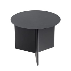Hay, Slit Round Beistelltisch / Ø 45 cm x H 35,5 cm - Hay schwarz en metall, Beistelltisch Slit Metal basse metall schwarz / Ø 45 cm x H 35,5 cm - Hay schwarz en metall