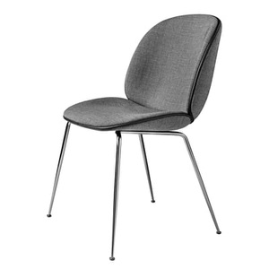 GUBI, Gepolsterter Stuhl Beetle textil grau / Gamfratesi - Gubi grau en textil, Gepolsterter Stuhl Beetle textil grau / Gamfratesi - Gubi grau en textil
