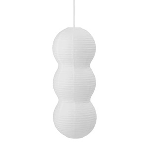Normann Copenhagen, Puff Multitude Lampenschirm / Reispapier - Ø 23 x H 60 cm - Normann Copenhagen weiß en papierfaser, MÖBELZUBEHÖR Puff Multitude papierfaser weiß / Reispapier - Ø 23 x H 60 cm - Normann Copenhagen weiß en papierfaser