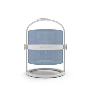 Maiori, Outdoor-Solarlampe La Lampe Petite LED metall textil weiß blau / kabellos - Gestell weiß - Maiori weiß en metall, Outdoor-Solarlampe La Lampe Petite LED metall textil weiß blau / kabellos - Gestell weiß - Maiori blau en textil
