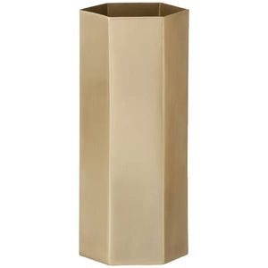 ferm living, Vase Hexagon metall gold - Ferm Living gold en metall, Vase Hexagon metall gold - Ferm Living gold en metall
