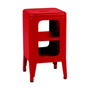 Tolix, MT 500 Aufbewahrungsmöbel / Hocker - H 54 cm - Tolix rot en metall, Aufbewahrungsmöbel MT 500 metall rot / Hocker - H 54 cm - Tolix rot en metall