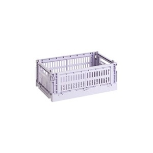 Hay, Hay - Korb COLOUR CRATE - lavendel - Recycling-Polyester - 17/26.5/10.5 cm, Korb Colour Crate plastikmaterial violett Small / 17 x 26,5 cm - Recycelt - Hay violett en plastikmaterial