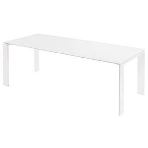 KARTELL, Four Outdoor rechteckiger Tisch / L 190 cm - Kartell weiß en metall, rechteckiger Tisch Four Outdoor metall weiß / L 190 cm - Kartell weiß en metall