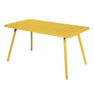 Fermob, rechteckiger Tisch Luxembourg metall gelb / 6 Personen - 143 x 80 cm - aluminium - Fermob en, rechteckiger Tisch Luxembourg metall gelb / 6 Personen - 143 x 80 cm - aluminium - Fermob en