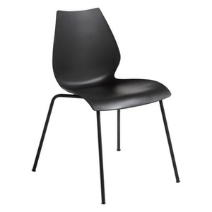 KARTELL, Maui Stapelbarer Stuhl / Kunststoff - Kartell schwarz en plastikmaterial, Stapelbarer Stuhl Maui plastikmaterial schwarz / Kunststoff - Kartell schwarz en plastikmaterial
