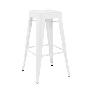 Tolix, Stapelbarer Barhocker H Indoor metall weiß / H 75 cm - Stahl farbig Für den Innenbereich - Tolix weiß en metall, Stapelbarer Barhocker H Indoor metall weiß / H 75 cm - Stahl farbig Für den Innenbereich - Tolix weiß en metall