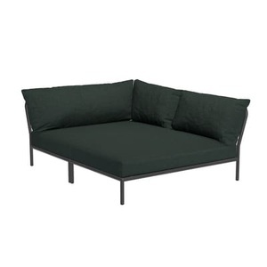 Houe, Level 2 Cozy Sofa / Weiche Rückenlehne & tiefe Sitzfläche - Eckmodul rechts L 173,5 x T 139 cm - Houe grün en textil, Modulares Gartensofa Level 2 Cozy textil grün / Weiche Rückenlehne & tiefe Sitzfläche - Eckmodul rechts L 173,5 x T 139 cm - Houe grün en textil