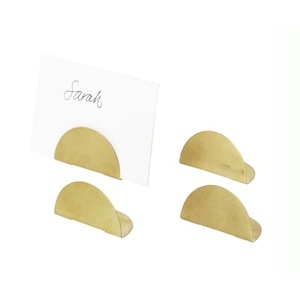 ferm living, Ferm Living-Card Holder 4-Pack, Brass, Namensschild gold metall / Messing - 4er-Set - Ferm Living metall en metall